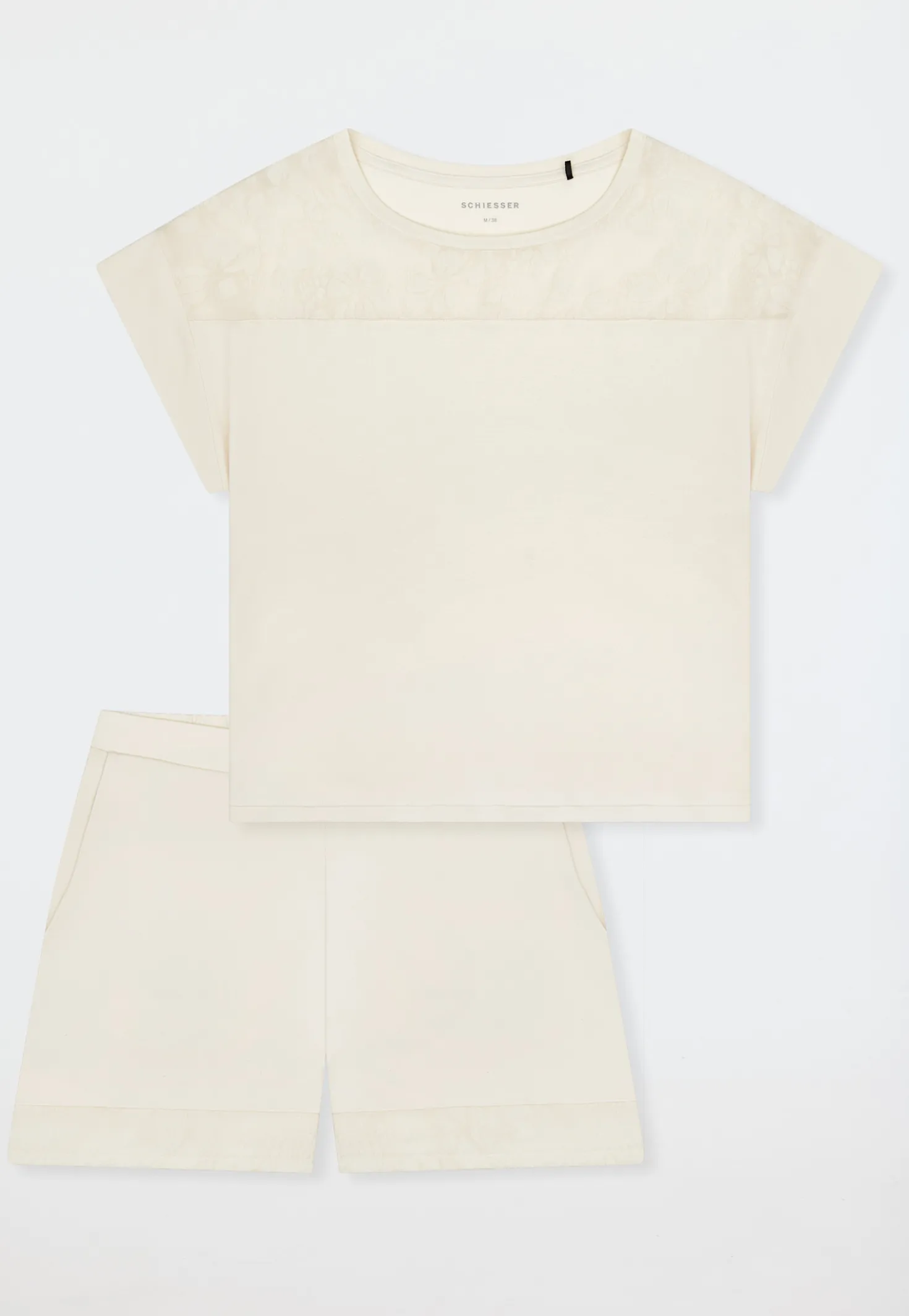 Schlafanzug Interlock kurz pearl - Modern Allure