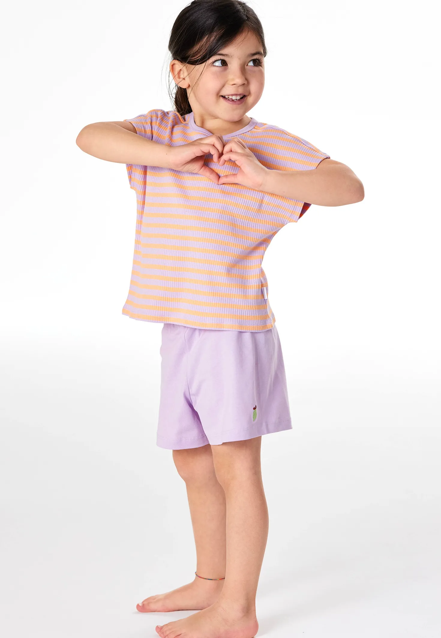 Schlafanzug kurz Ringel orchid - Kids Nightwear