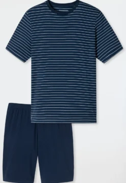 Schlafanzug kurz Streifen admiral - Casual Essentials