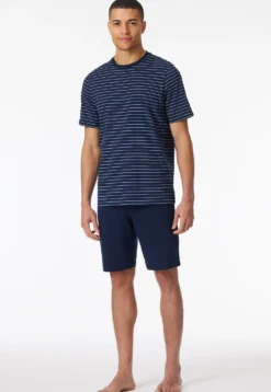 Schlafanzug kurz Streifen admiral - Casual Essentials