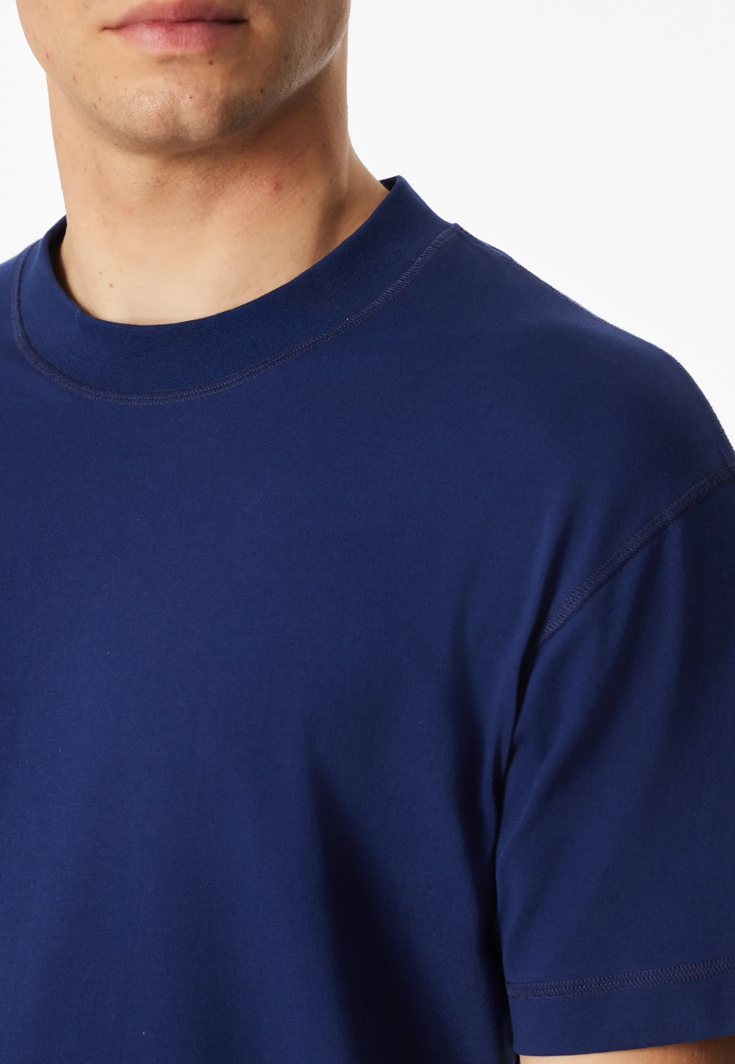 Schlafanzug kurz Tie-Dye-Effekt navy -Modern Essentials