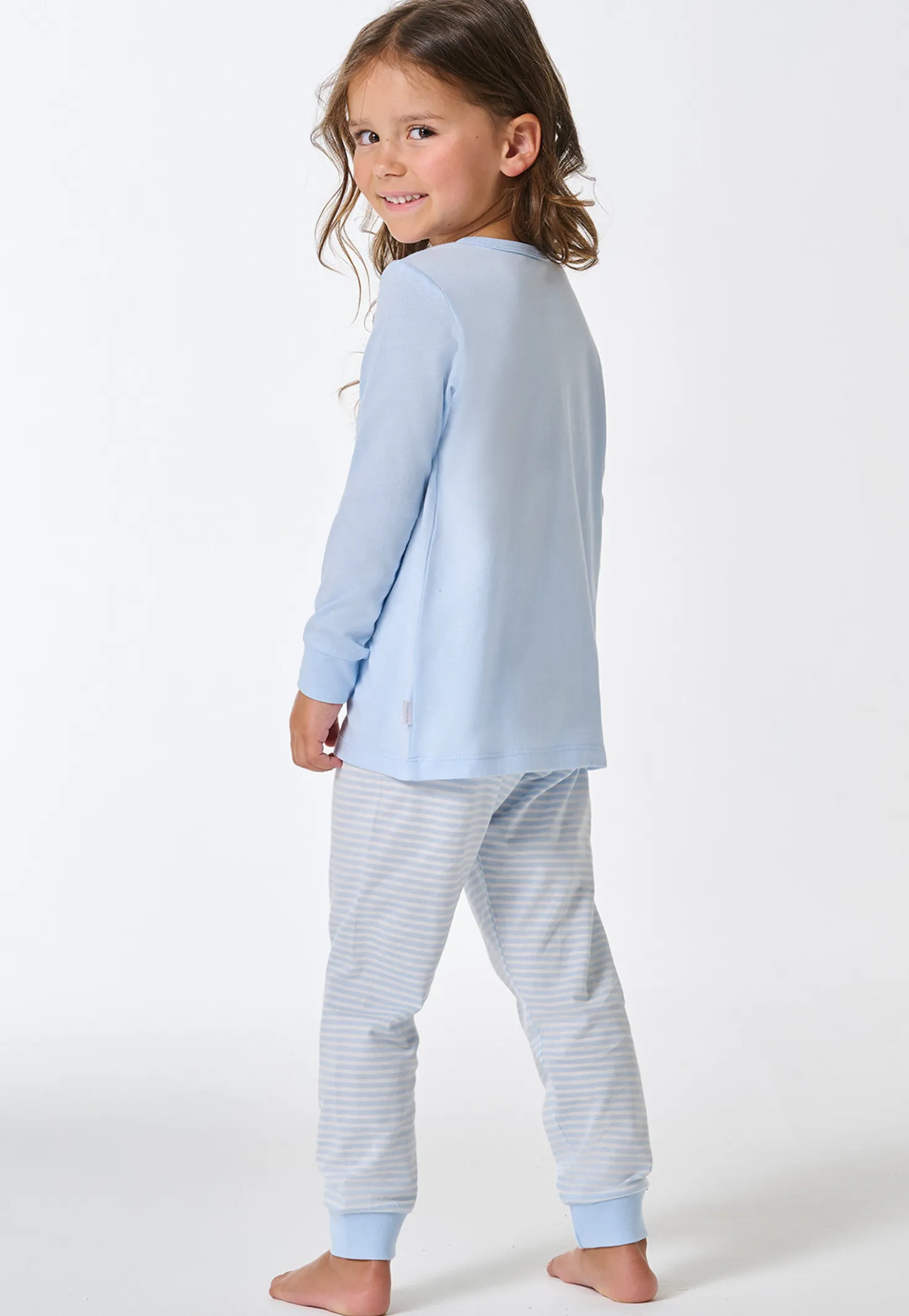 Schlafanzug lang Bündchen Ringel air - Kids Nightwear