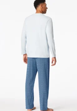 Schlafanzug lang hellblau - Comfort Nightwear