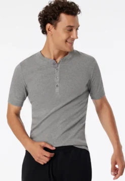 Shirt kurzarm grau meliert - Revival Karl-Heinz