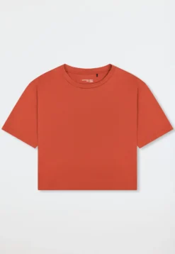 Shirt kurzarm Heavy Single Jersey terracotta - Mix+Relax