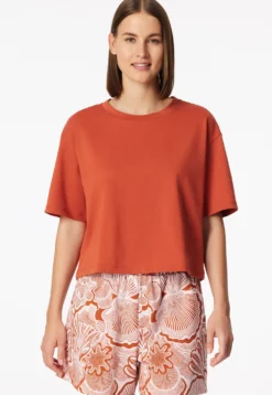 Shirt kurzarm Heavy Single Jersey terracotta - Mix+Relax