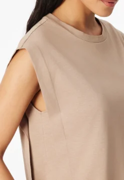 Shirt kurzarm Leinen mocha - Mix+Relax