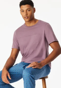 Shirt kurzarm Sweat-Qualität lila - Mix+Relax