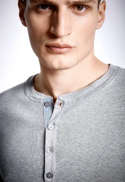 Shirt langarm grau meliert - Revival Karl-Heinz