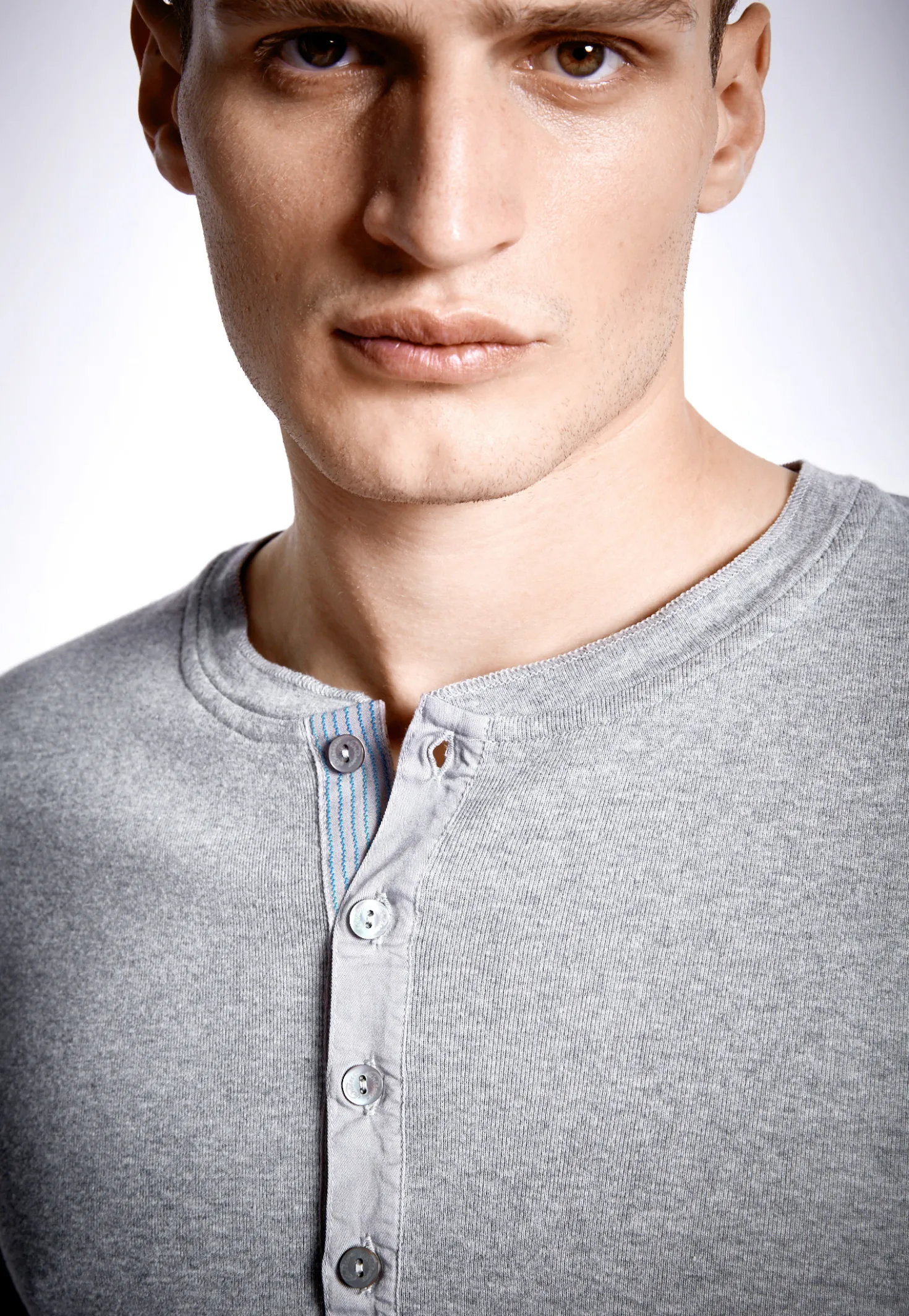 Shirt langarm grau meliert - Revival Karl-Heinz