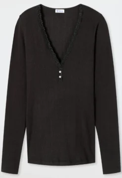 Shirt langarm schwarz - Revival Agathe