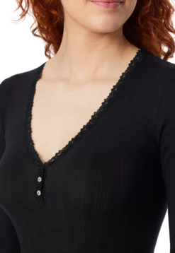 Shirt langarm schwarz - Revival Agathe