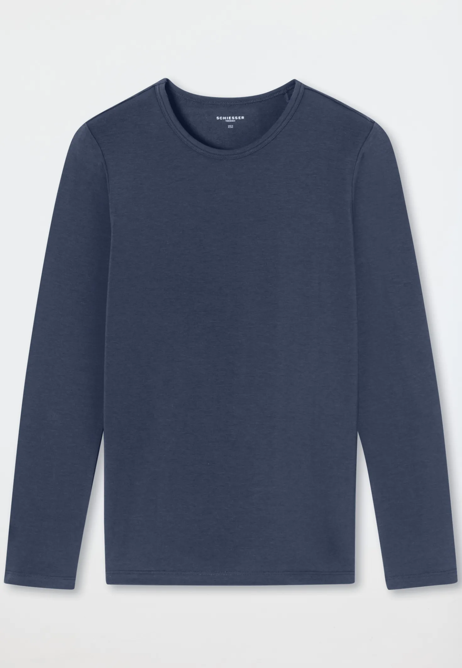 Shirt langarm unisex wärmend jeansblau - Thermo