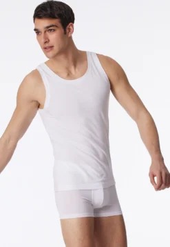 Shirt ärmellos weiß - Long Life Soft