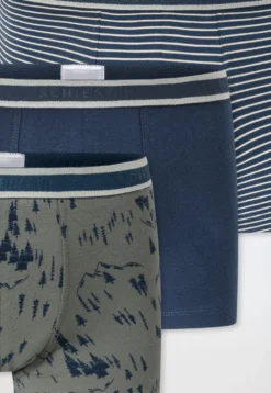 Shorts 3er-Pack Ringel blau/ grün - 95/5