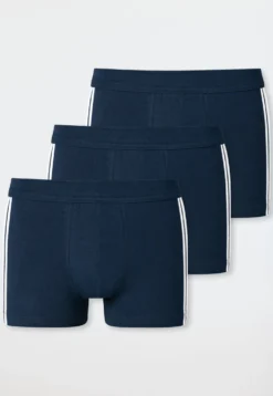Shorts 3er-Pack Streifen dunkelblau - 95/5