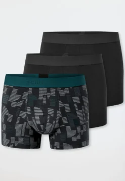 Shorts 3er-Pack uni/gemustert mehrfarbig - 95/5
