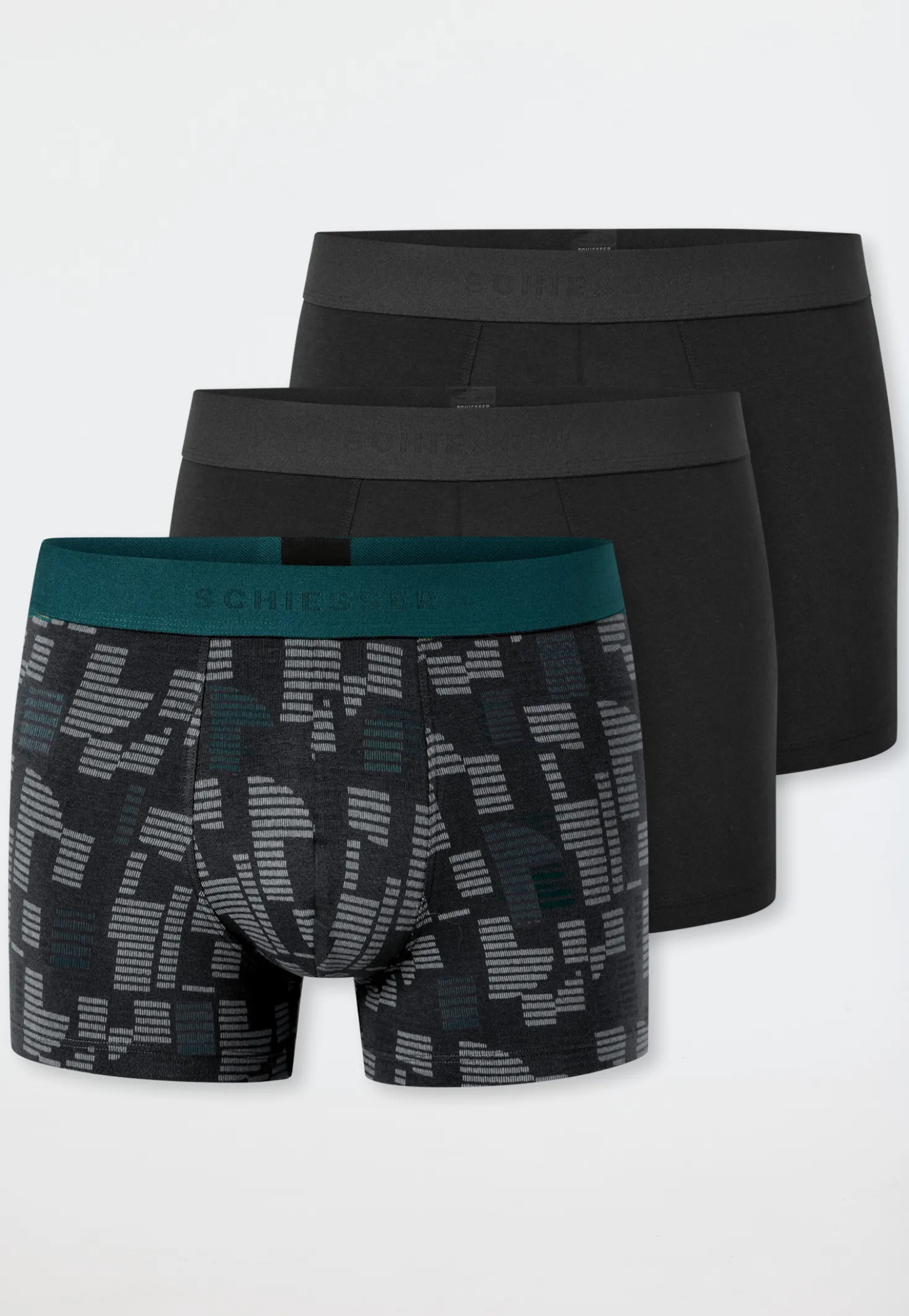 Shorts 3er-Pack uni/gemustert mehrfarbig - 95/5