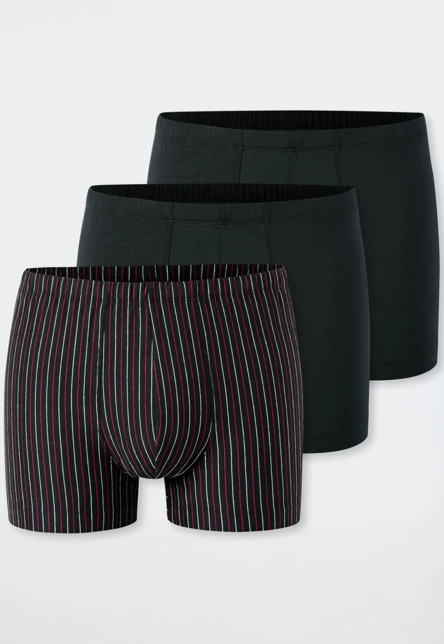 Shorts 3er-Pack uni/geringelt mehrfarbig - 95/5