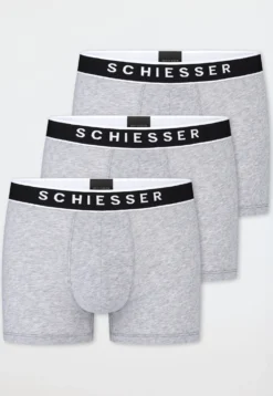 Shorts 3er-Pack Webgummibund grau-meliert - 95/5