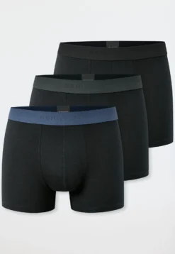 Shorts 3er-Pack Webgummibund schwarz - 95/5