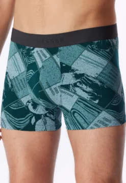 Shorts tiefseegrün gemustert - 95/5