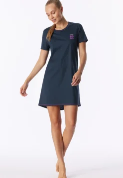 Sleepshirt kurzarm deep blue - Casual Essentials