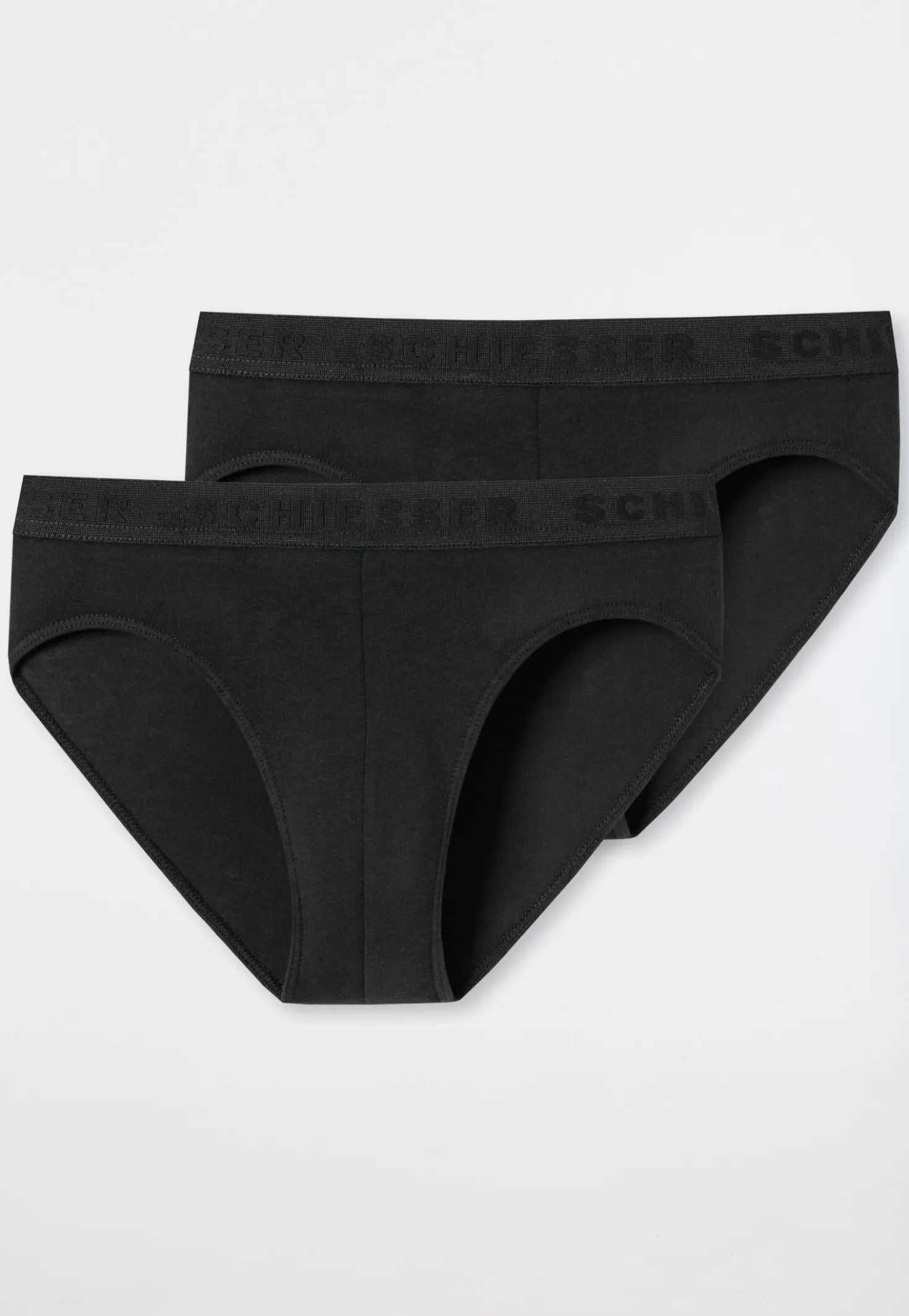 Slips 2er-Pack Webgummibund schwarz - 95/5