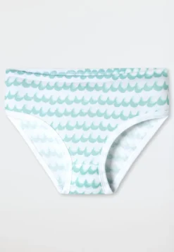 Slips 3er-Pack Wellen türkis - Fine Rib