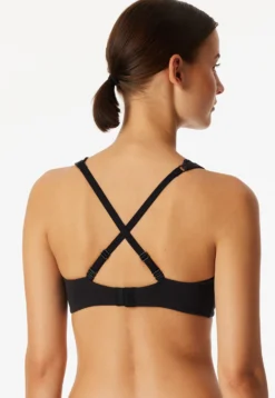 Soft-BH gemoldet ohne Bügel Spitze schwarz - Unique Cotton