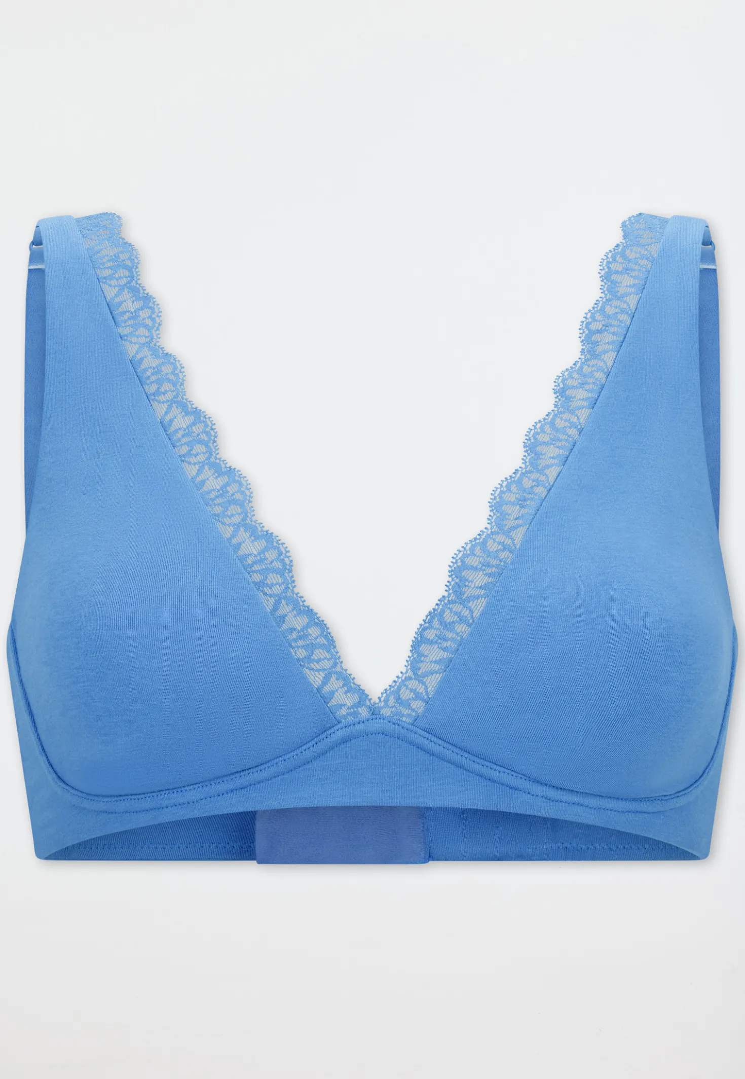Soft-BH gemoldet ohne Bügel Spitze aqua - Unique Cotton