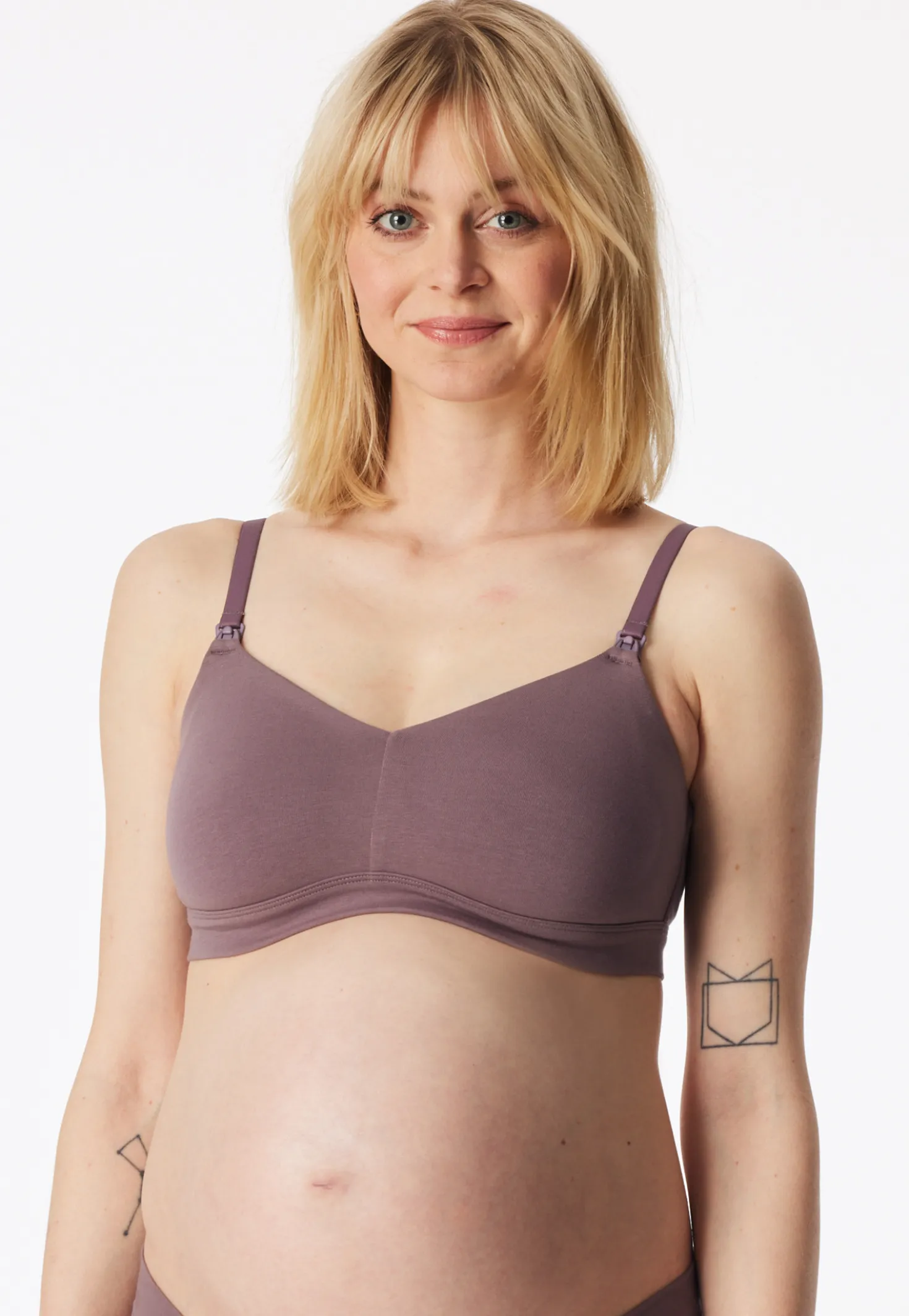Soft-Bra Schwangerschaftswäsche mauve - Unique Maternity
