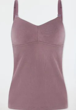 Spaghettitop Schwangerschaftswäsche mauve - Unique Maternity