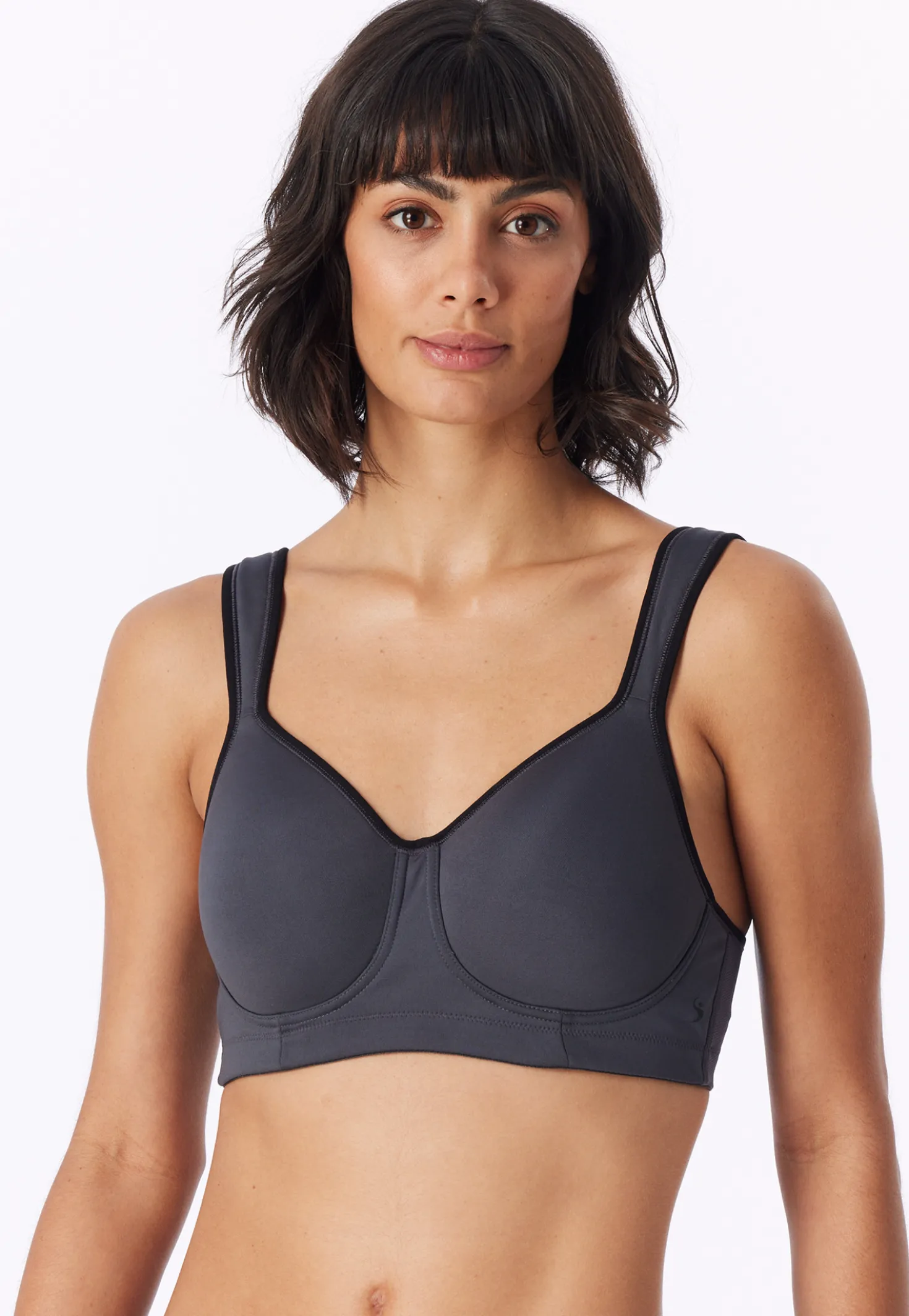 Sport-BH Softcup bügellos Medium Support anthrazit - Active