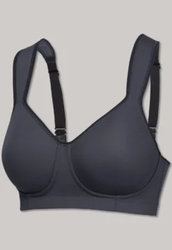 Sport-BH Softcup bügellos Medium Support anthrazit - Active