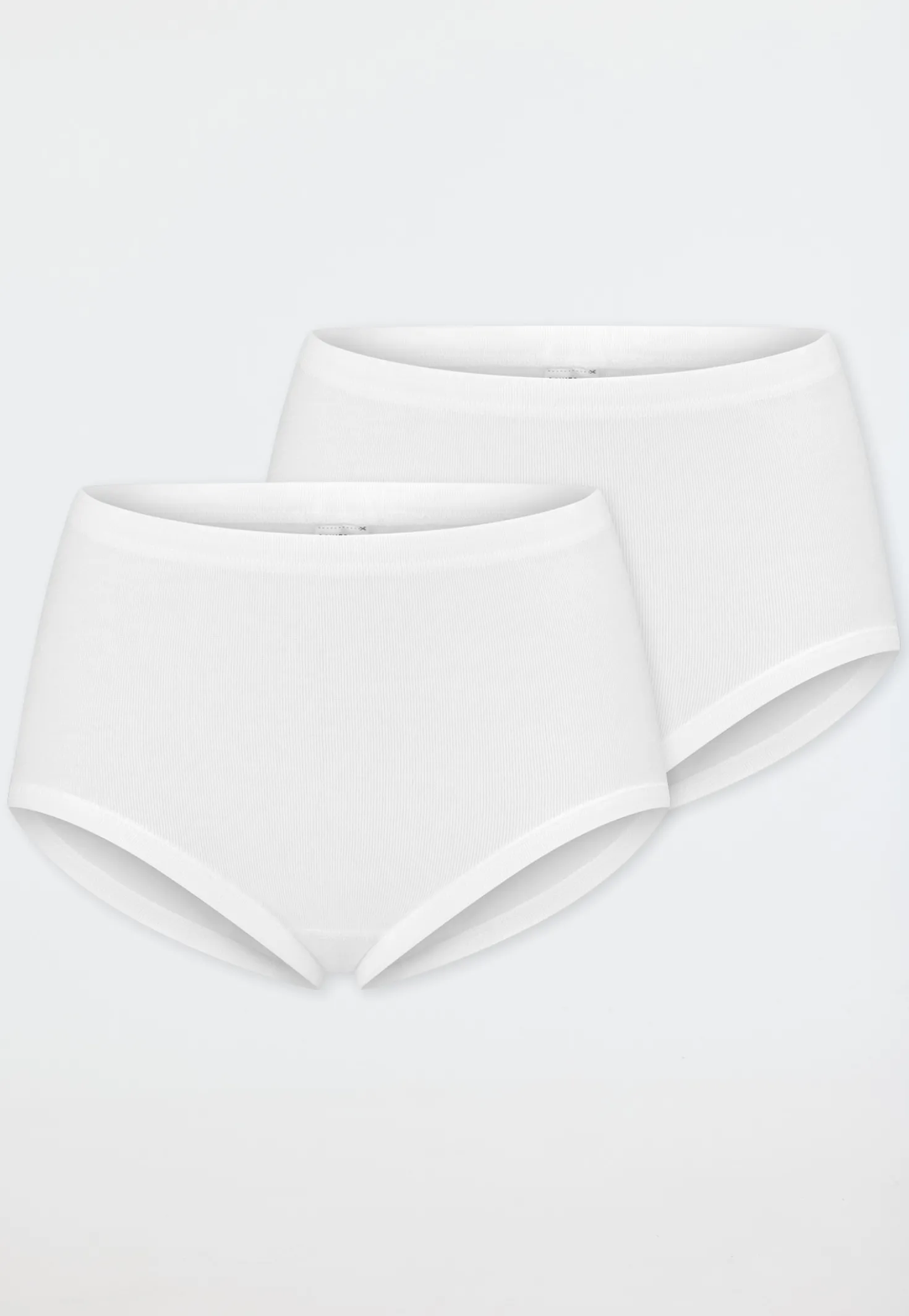Taillenslips 2er- Pack Feinripp weiß - Original Feinripp