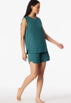 Tanktop merzerisierter Interlock grün - Mix+Relax