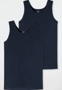 Tank Tops 2er-Pack nachtblau - 95/5