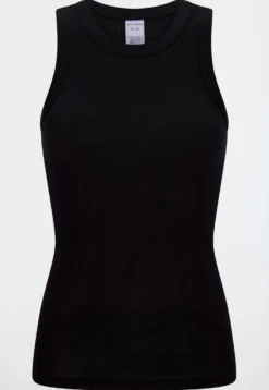 Trägertop Feinripp schwarz - Revival Paula