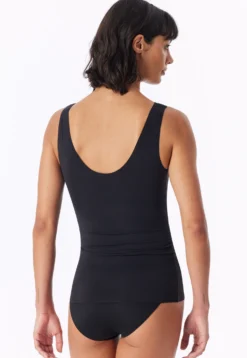 Trägertop Microfaser herausnehmbare Pads schwarz - Invisible Soft