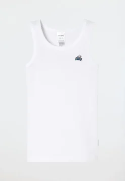 Unterhemden 2er-Pack Fuchs blau/weiß - Fine Rib