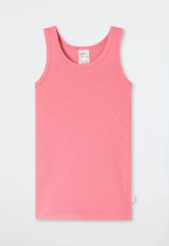 Unterhemd Herzchen pink - Ajourée